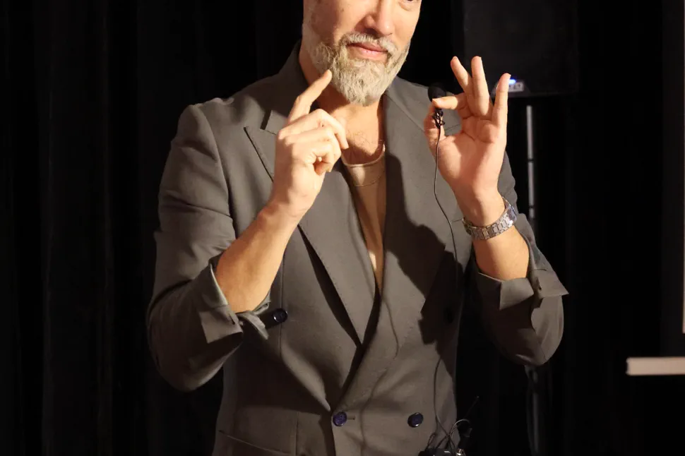 Dr. Iván Malagón at a MasterCOIP event