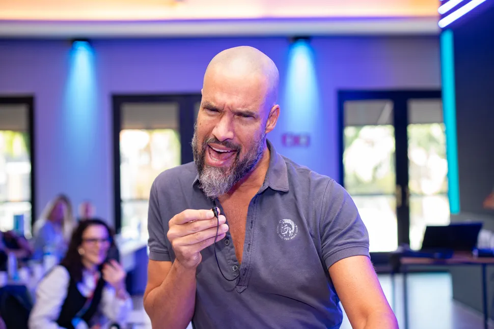 Dr. Iván Malagón at a MasterCOIP event